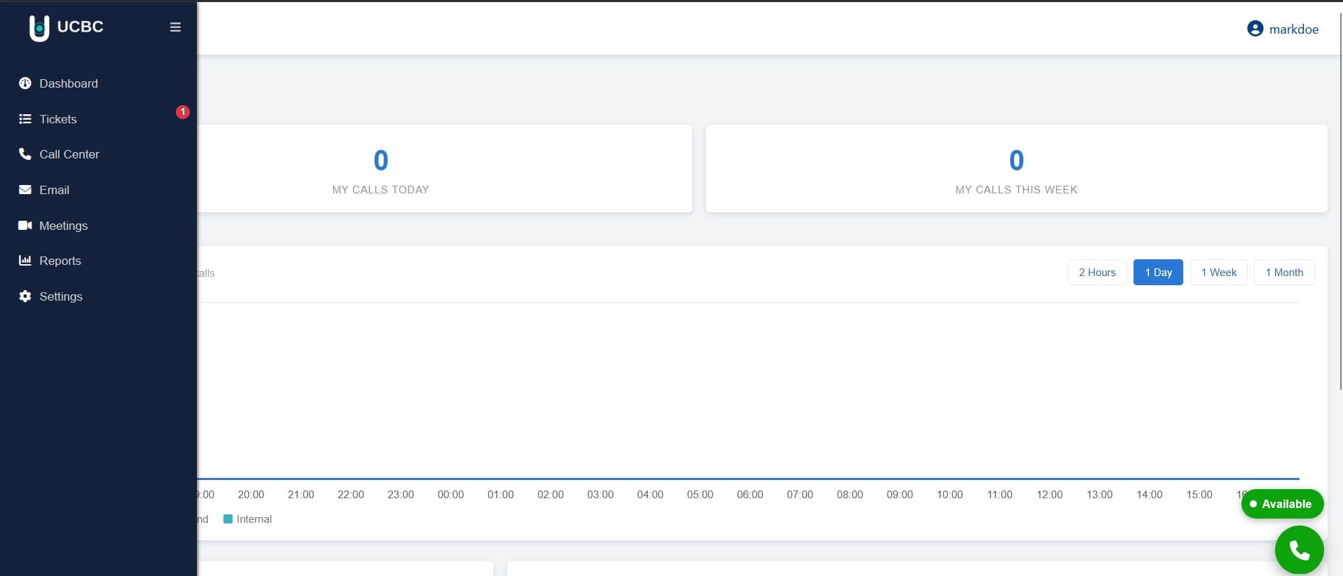 UCBC AgentCenter dashboard